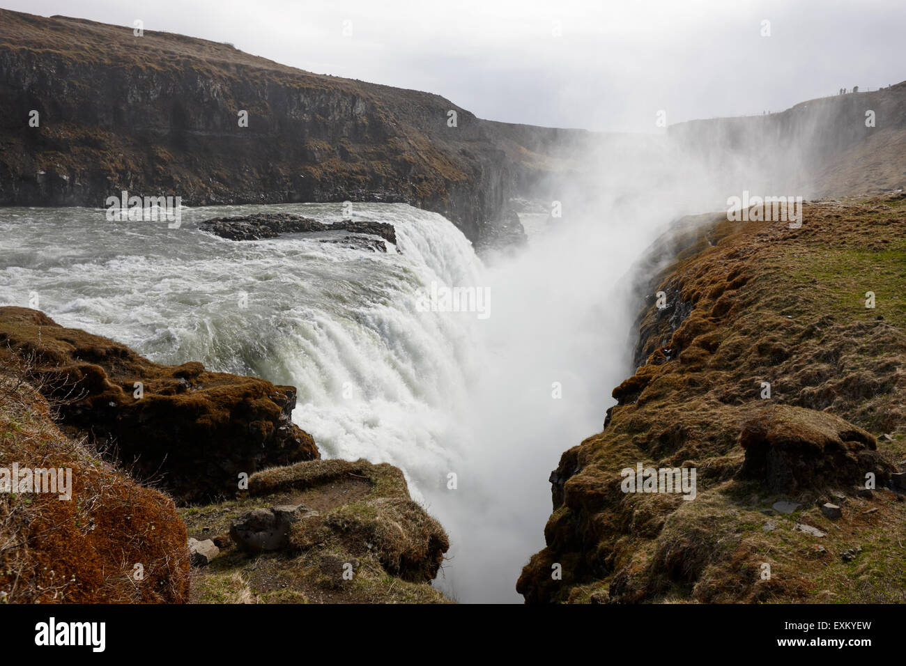 Cascada de Gullfoss Islandia Foto de stock