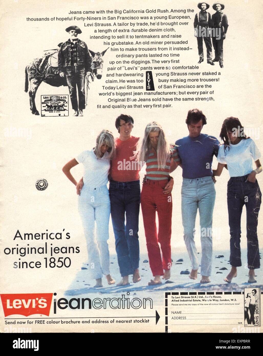 UK Levi's anuncio Fotografía de stock - Alamy