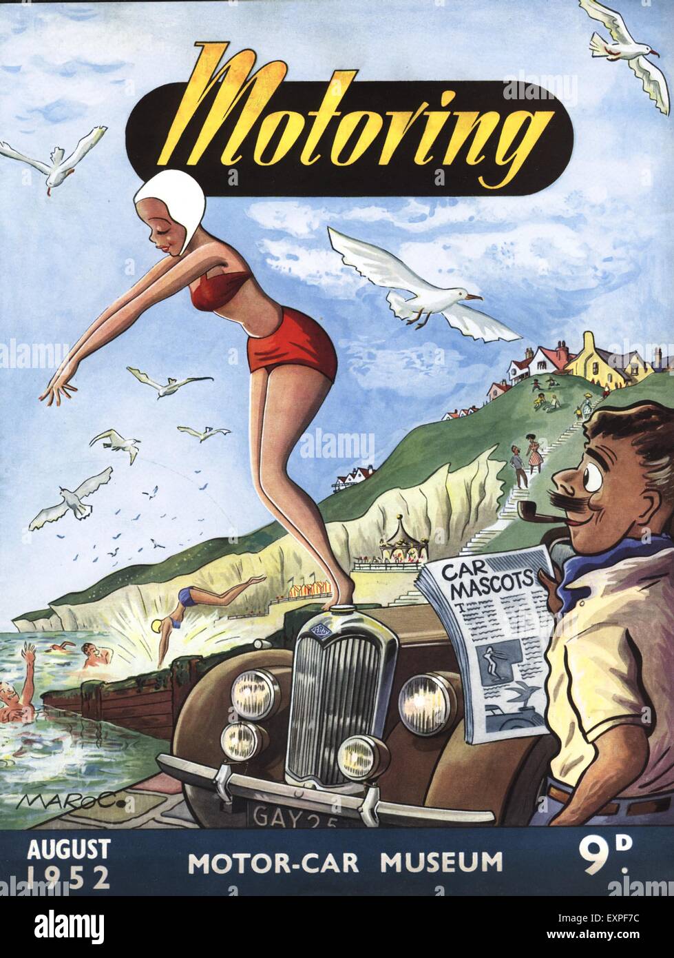 1950 La portada de la revista de automovilismo británico Foto de stock