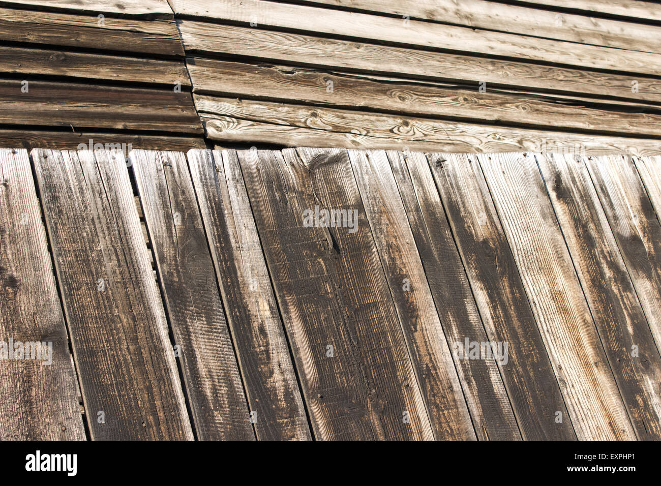 Textura de madera vieja con placas de fondo Foto de stock