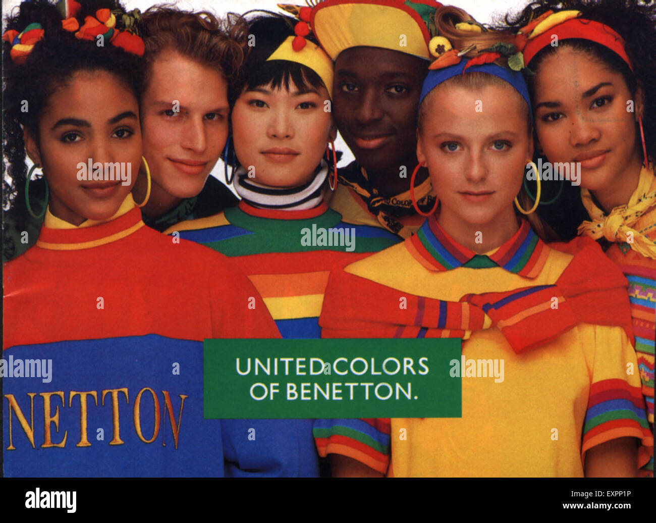 1980 UK colores unidos de Benetton Revista anuncio Fotografía de stock -  Alamy