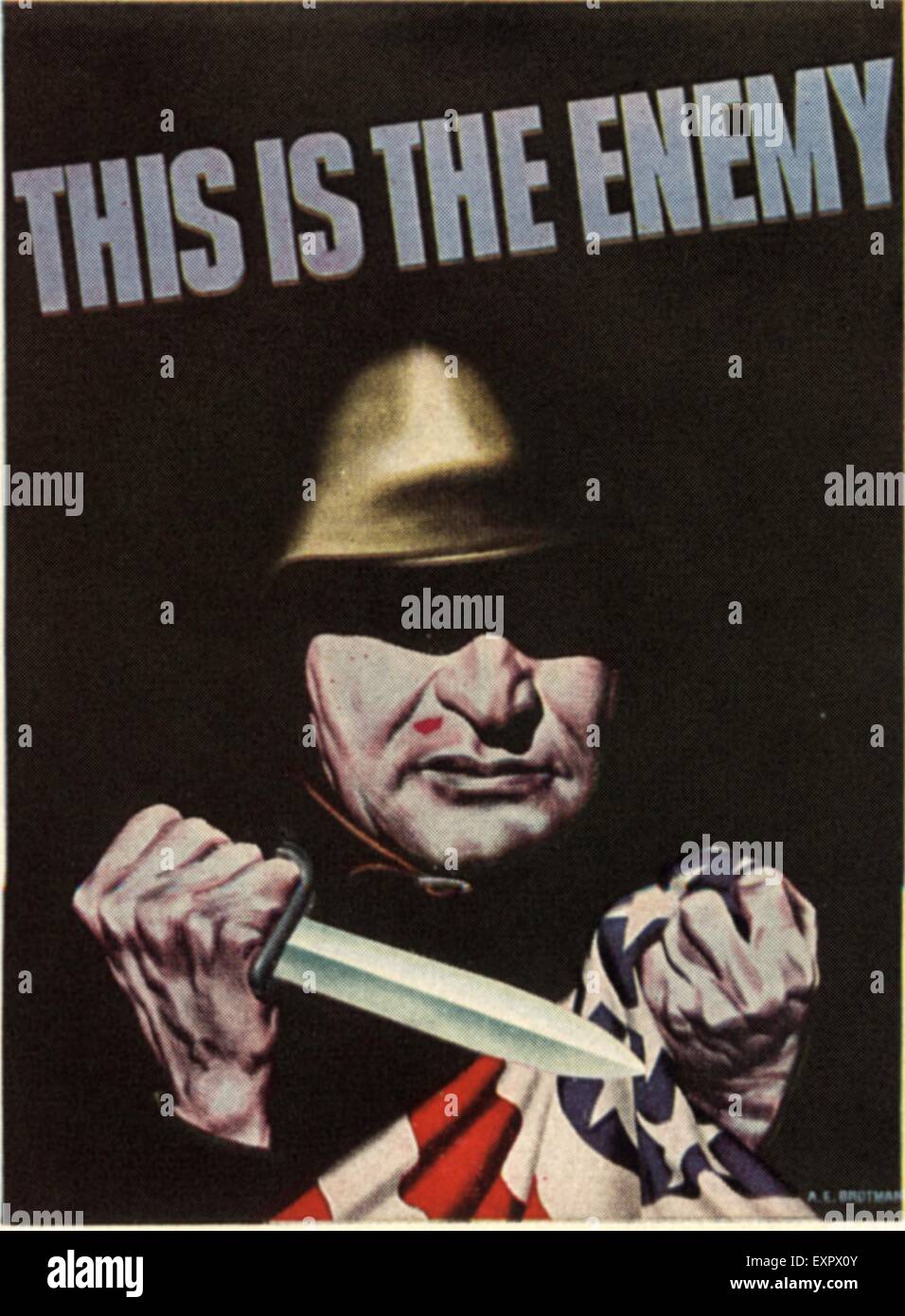 1940 Estados Unidos cartel propagandístico Foto de stock