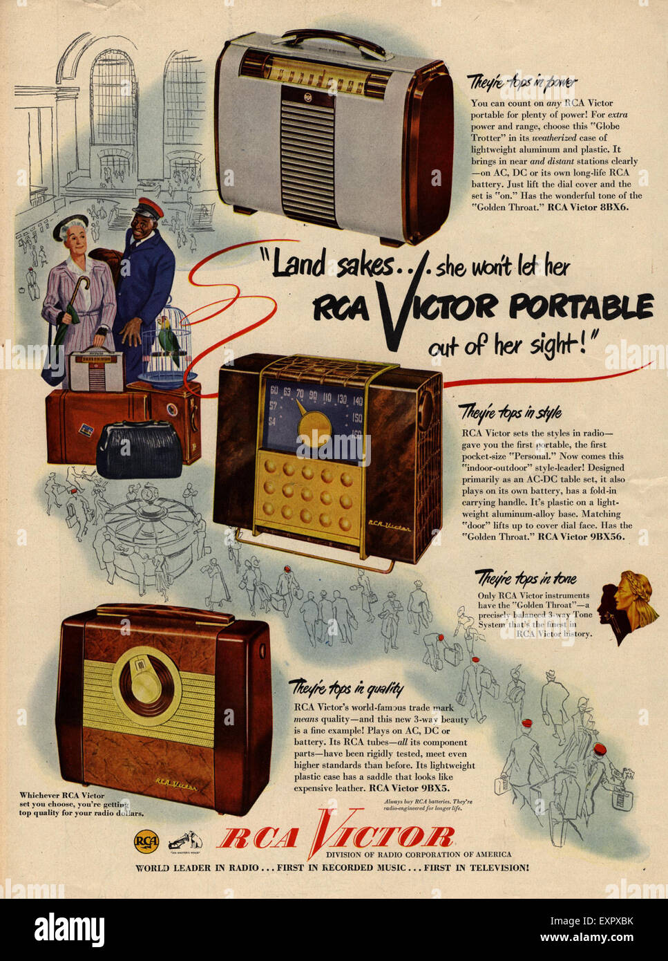 1940 EE.UU. Anuncio Revista Radios RCA Victor Fotografía de stock - Alamy
