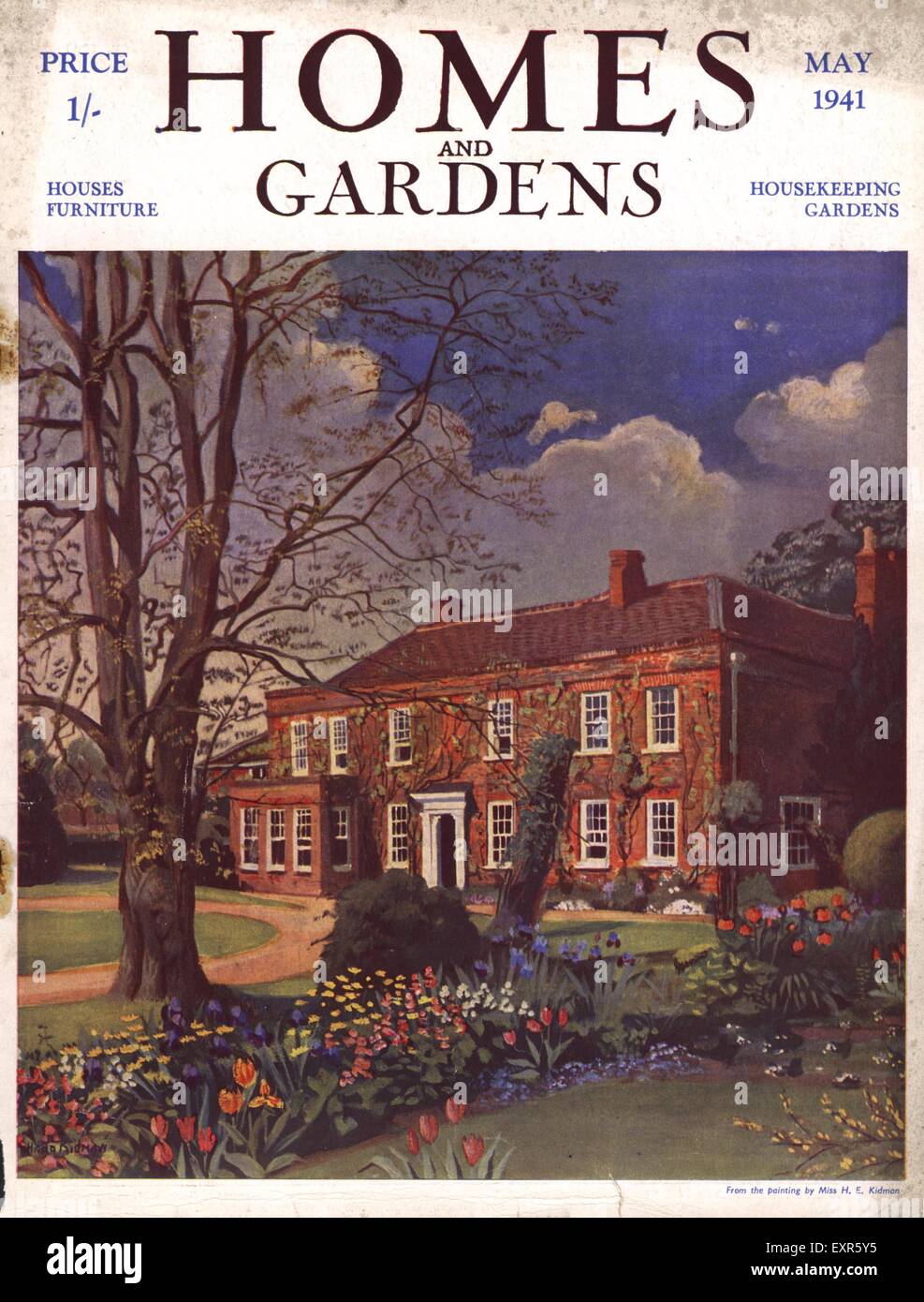 1940 UK Jardines y casas de la portada de la revista Fotografía de stock -  Alamy