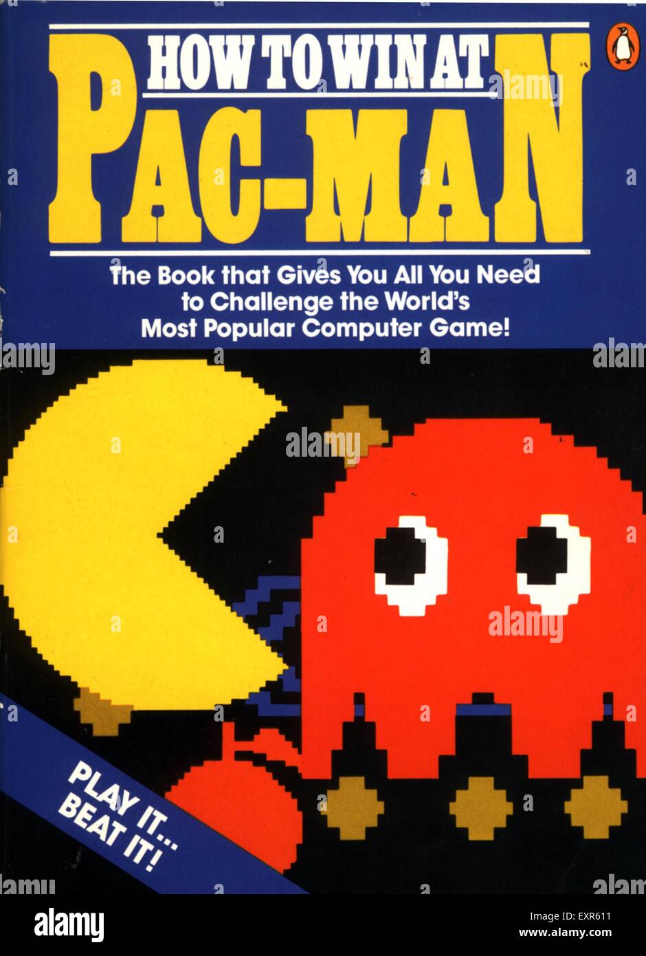 1980 UK cómo ganar en Pac-Man Portada del libro Fotografía de stock - Alamy