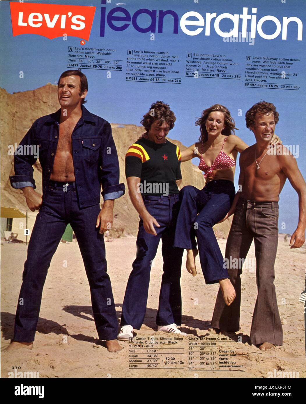 1970s advert jeans fotografías e imágenes de alta resolución - Alamy