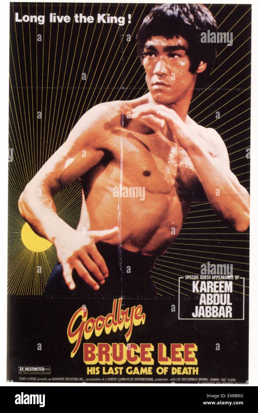 1970s USA Goodbye Bruce Lee póster de película Foto de stock