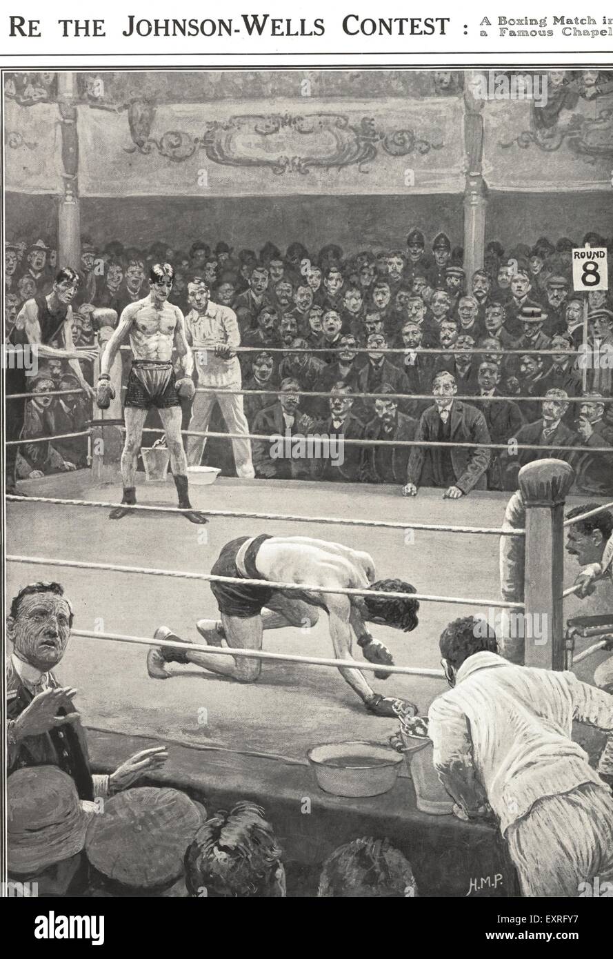 1900 UK Placa Boxing Magazine Fotografía de stock Alamy