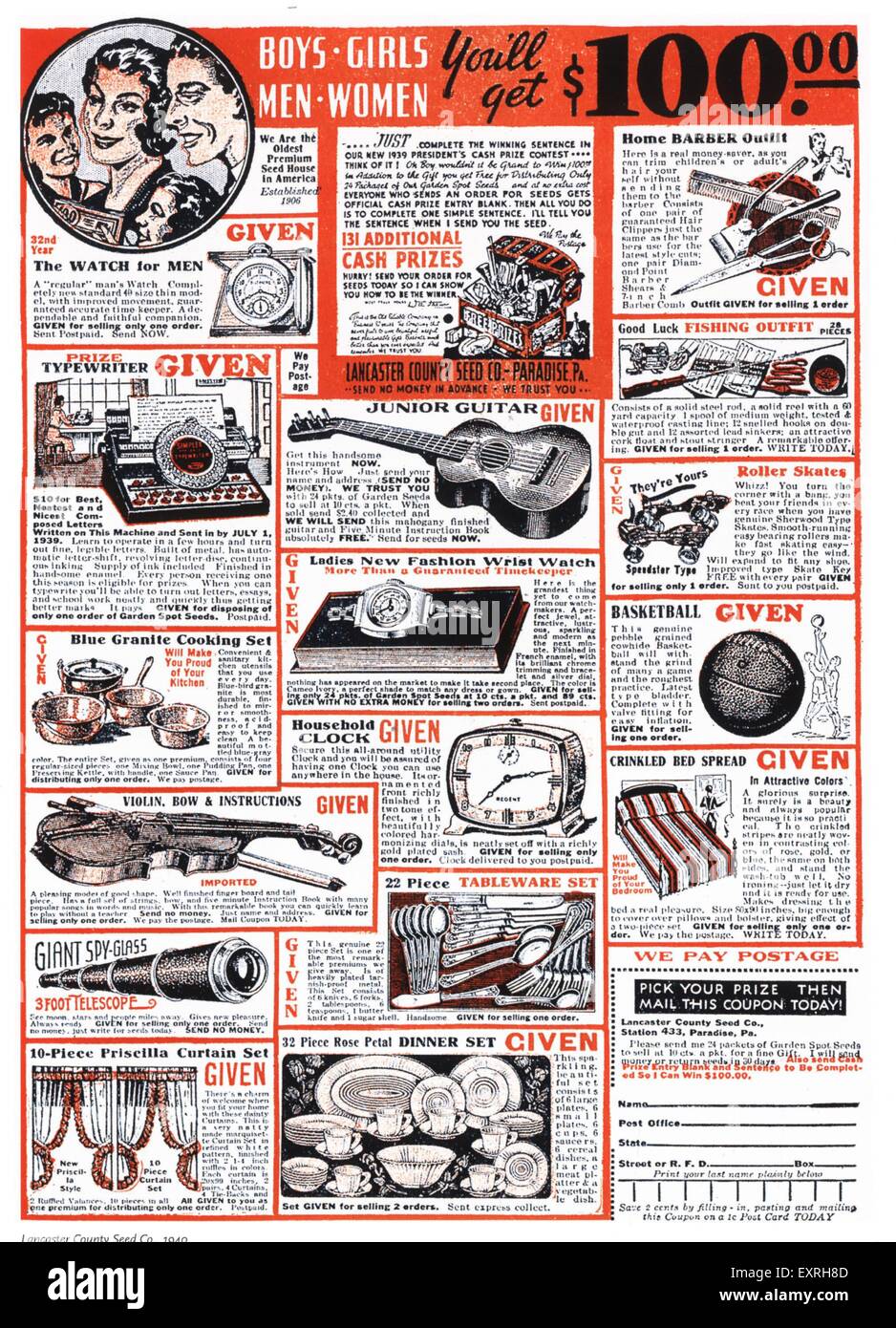 1940 EE.UU. Pequeños anuncios Page Revista anuncio Fotografía de stock -  Alamy