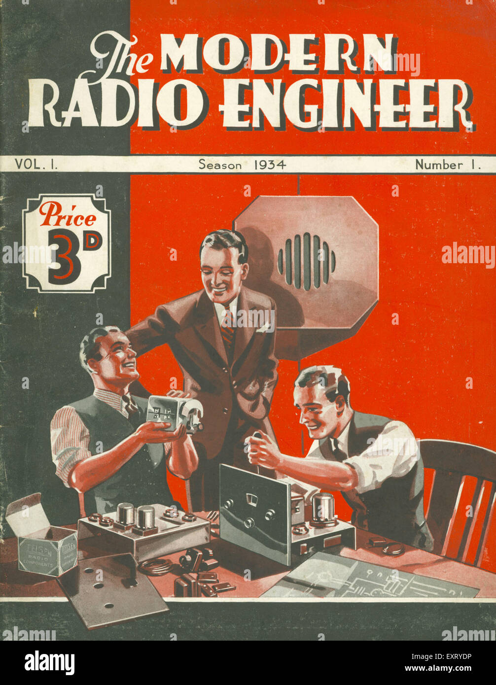 1930 El ingeniero británico moderno Radio La portada de la revista  Fotografía de stock - Alamy