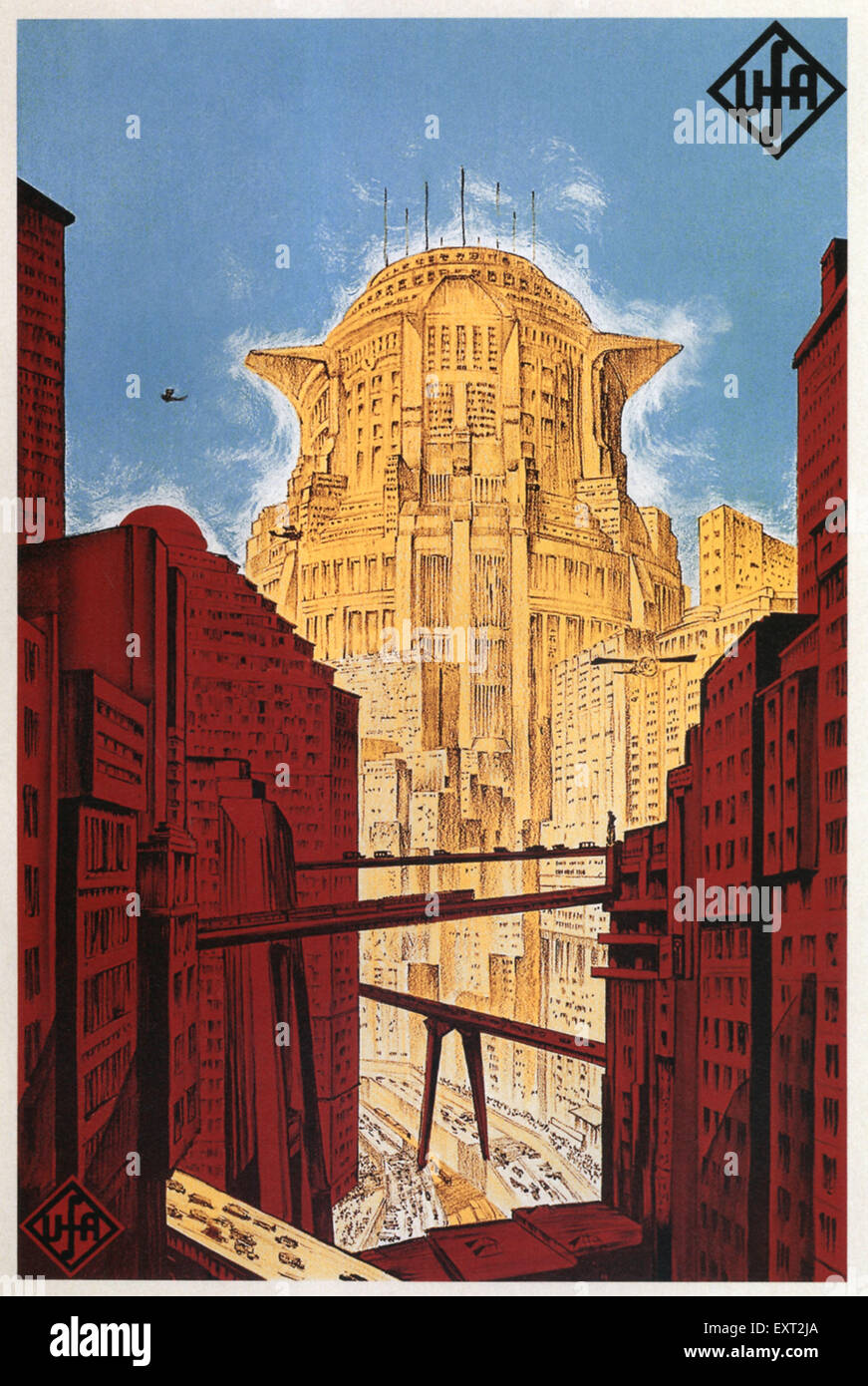 1920 Alemania Metrópolis Film Poster Foto de stock