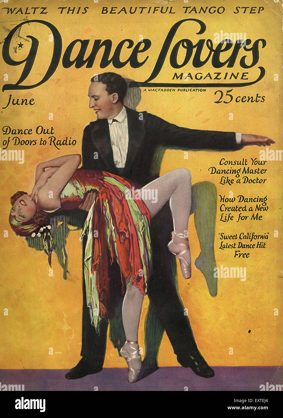 1920 . Los amantes de la danza La portada de la revista Fotografía de  stock - Alamy