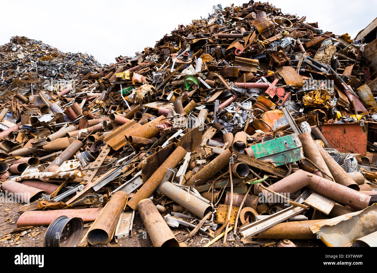 Patio de reciclaje en Hamburgo, chatarra Foto de stock