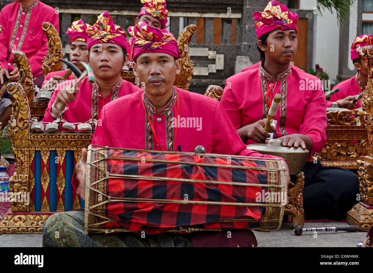 Orquesta gamelan de Bali, Indonesia, Asia Foto de stock