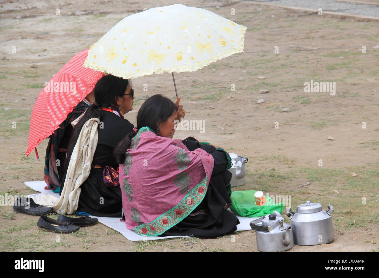 Mujeres tibetanas Foto de stock