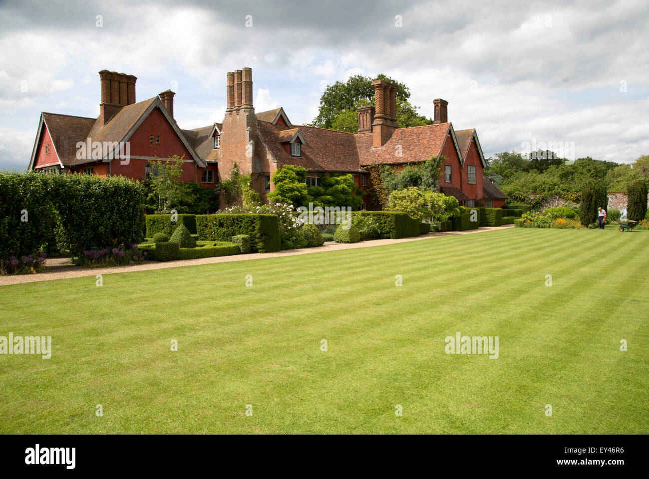 Casa y Jardines Wyken Hall, en Suffolk, Inglaterra, Reino Unido. Foto de stock