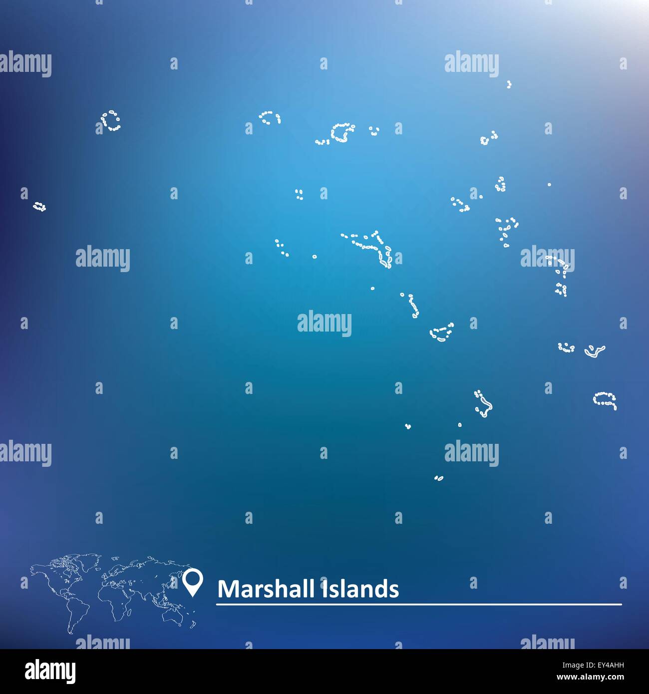 Mapa de Islas Marshall ilustración vectorial Imagen Vector de stock