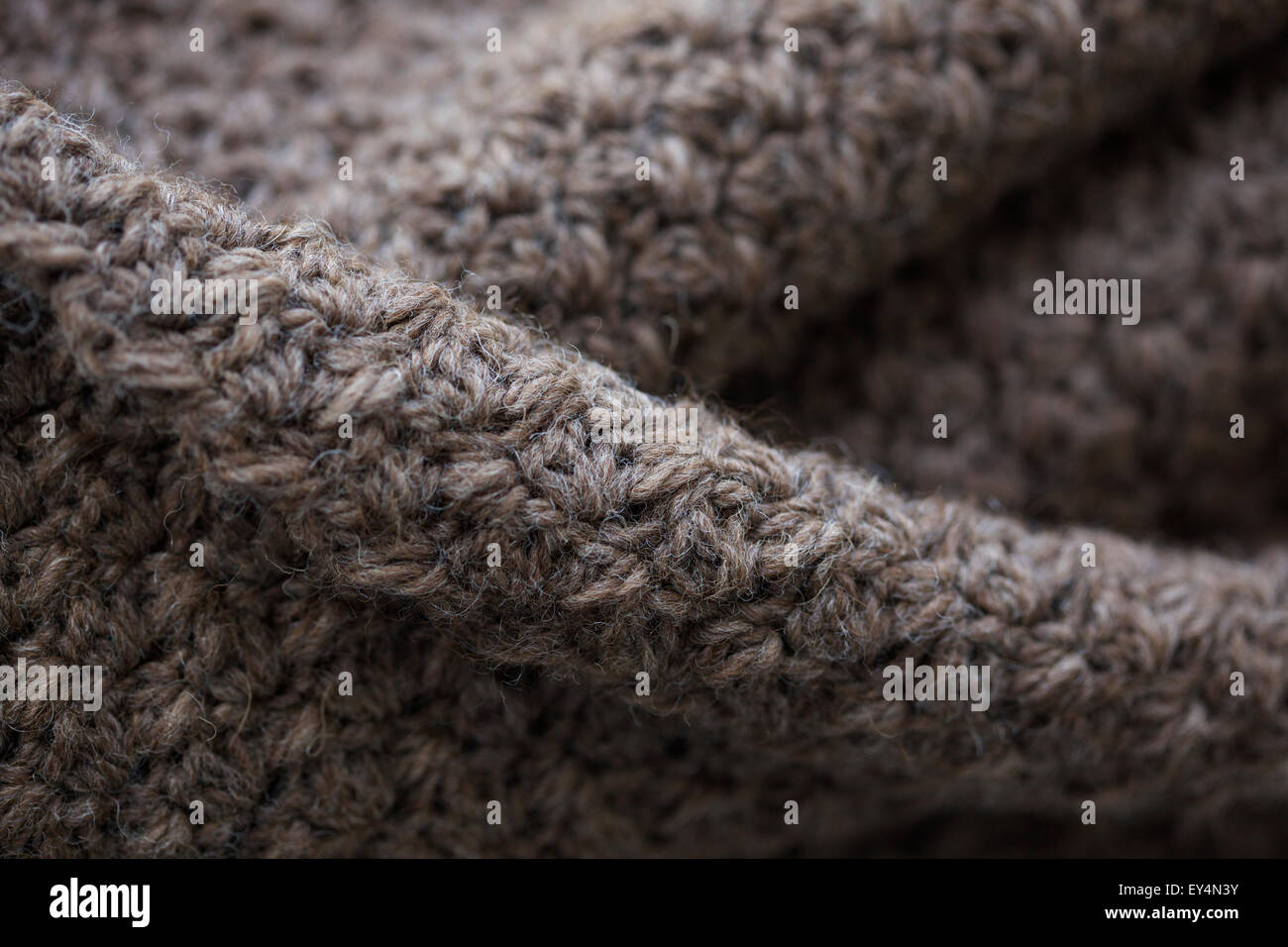 Cerrar la textura de una parte del tejido de lana peruana Foto de stock