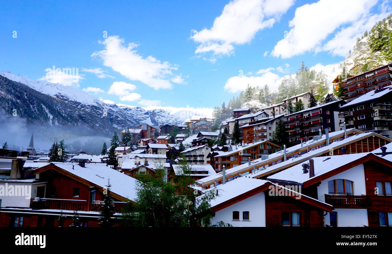 Los puntos de vista de Zermatt, Suiza Europa Foto de stock
