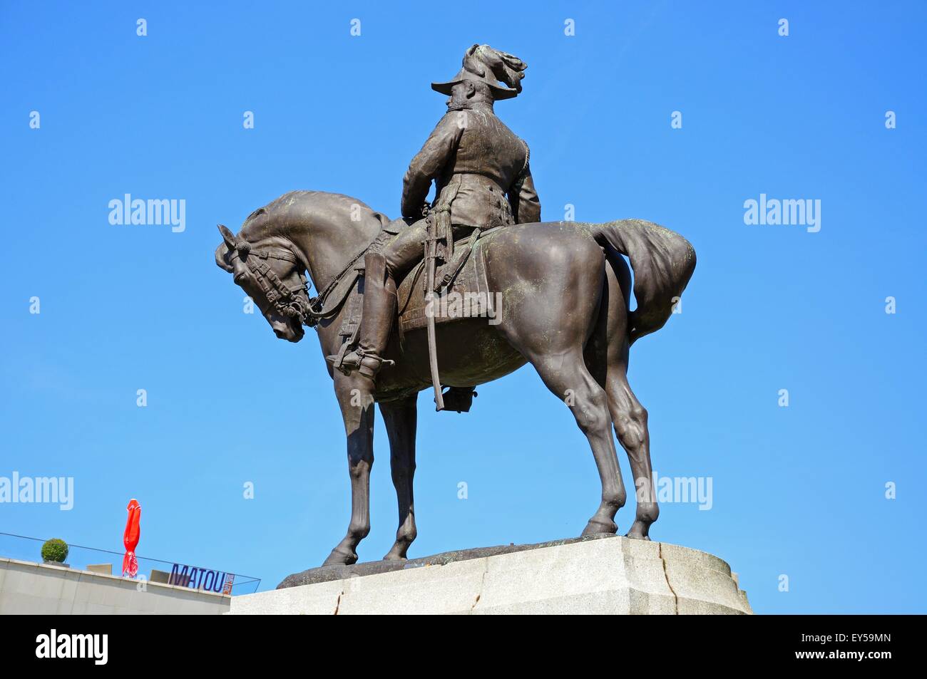 Estatua del rey Edward VII a Pier Head, Liverpool, Merseyside, Inglaterra, Reino Unido, Europa Occidental. Foto de stock