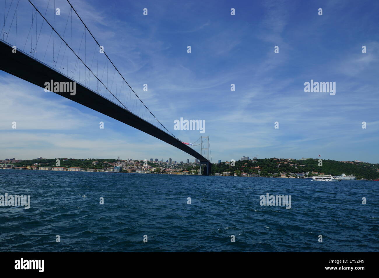 El Estrecho del Bósforo Estambul puente Foto de stock