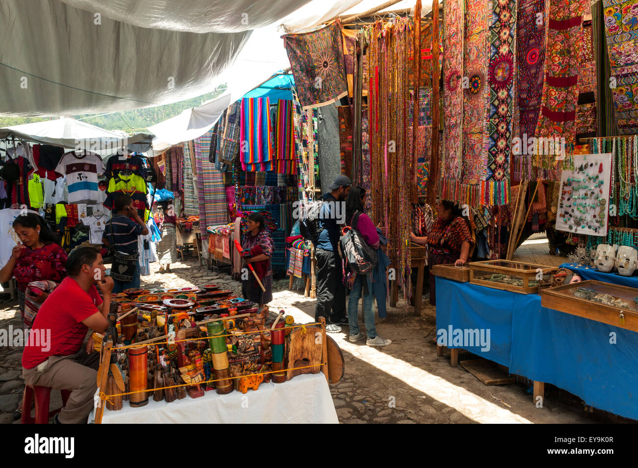 Mercado Dominical, Chichicastenango, Guatemala Foto de stock