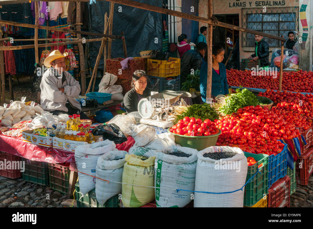 Mercado Dominical, Chichicastenango, Guatemala Foto de stock