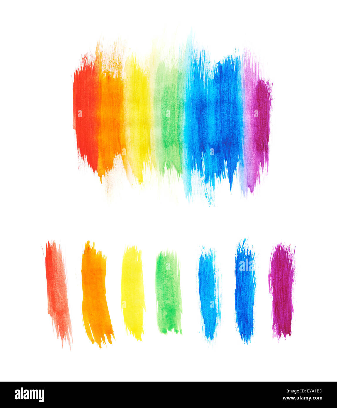 Gradiente de arco iris hechas con trazos de pintura Fotografía de stock -  Alamy