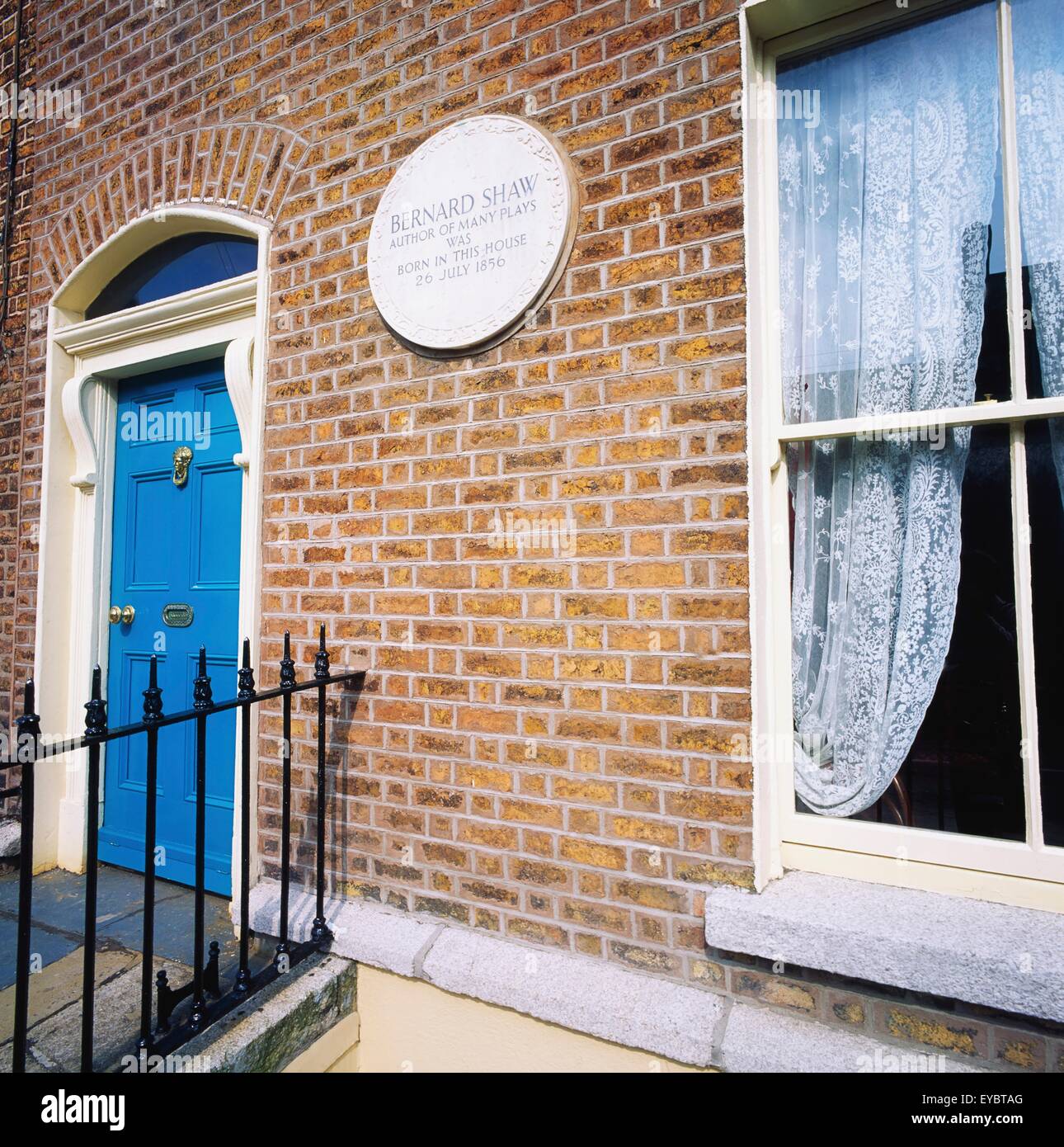 33 Synge Street, Dublin, Dublín, Irlanda; Lugar de Nacimiento de George Bernard Shaw Foto de stock