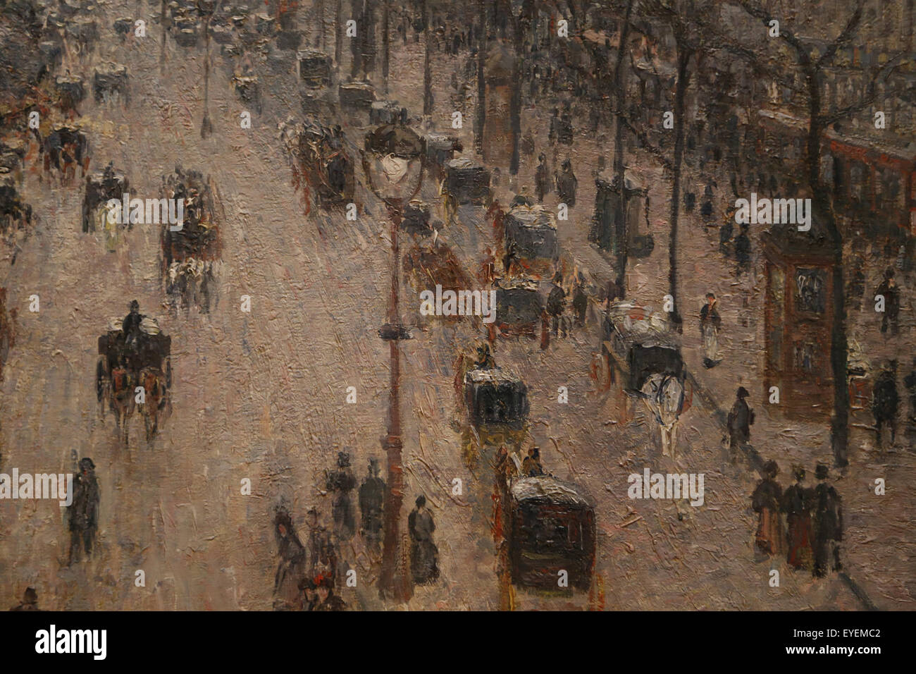 Camille Pissarro (1830-1903). El pintor francés. El Boulevard Montmartre, en una mañana de invierno de 1897. Óleo sobre lienzo. Mu metropolitana Foto de stock