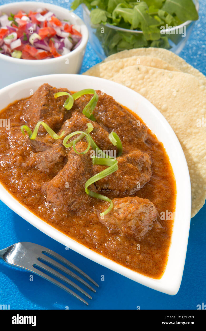 LAMB ROGAN JOSH curry indio Foto de stock