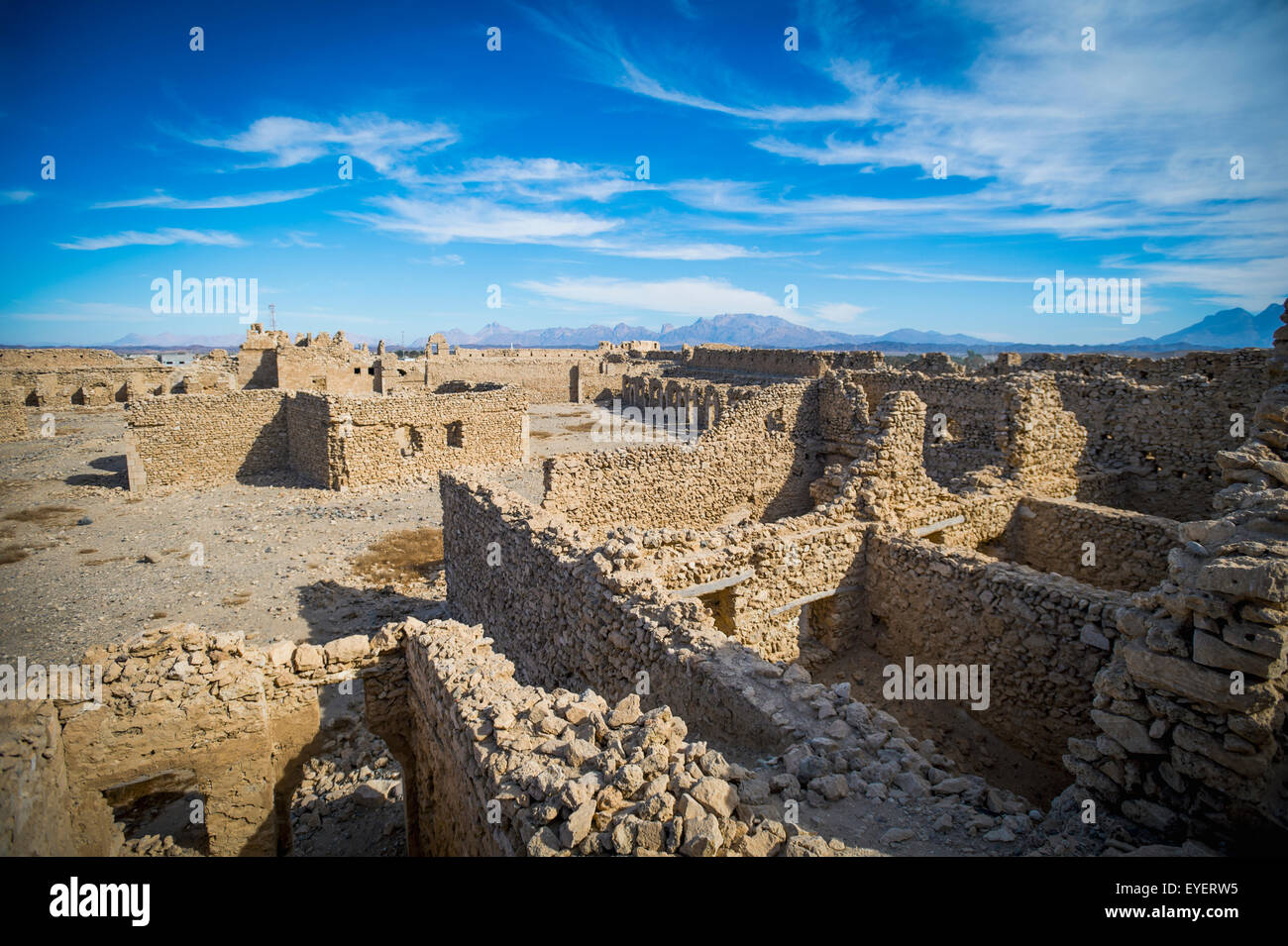 Antigua fortaleza cerca de Duba; Arabia Saudita Foto de stock