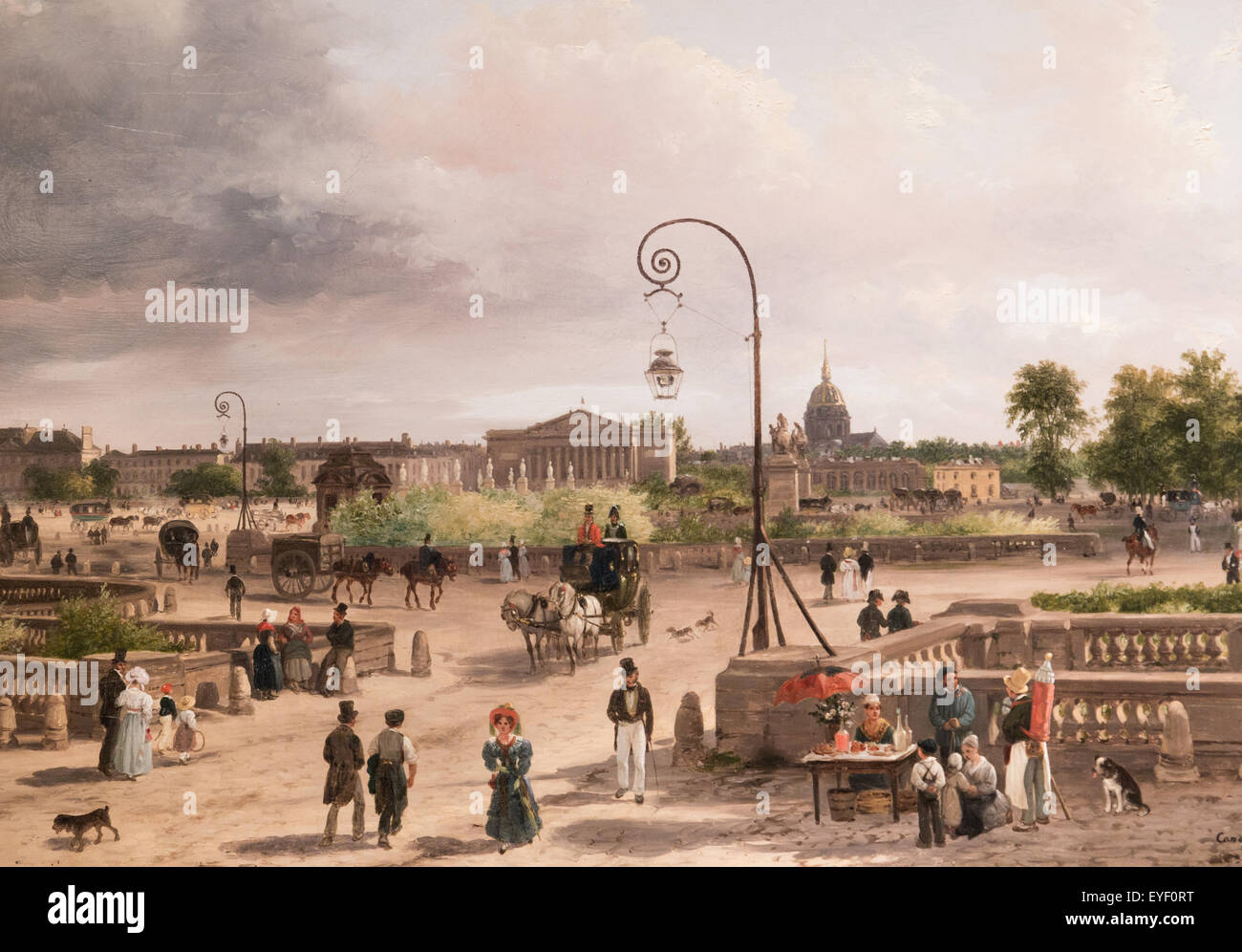 La plaza Louis XVI (actual place de la Concorde) 17/10/2013 - Colección del siglo XIX. Foto de stock