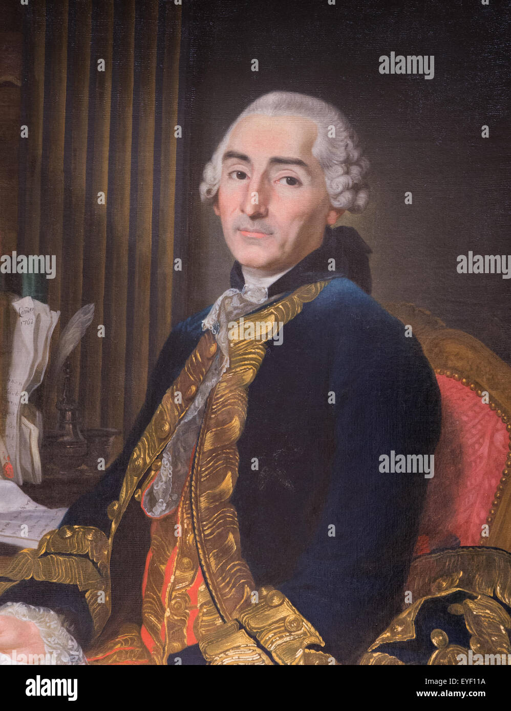 Retrato de César Gabriel de Choiseul, duque de Praslin (1712-1785) 07/12/2013 - Colección del siglo XVIII. Foto de stock