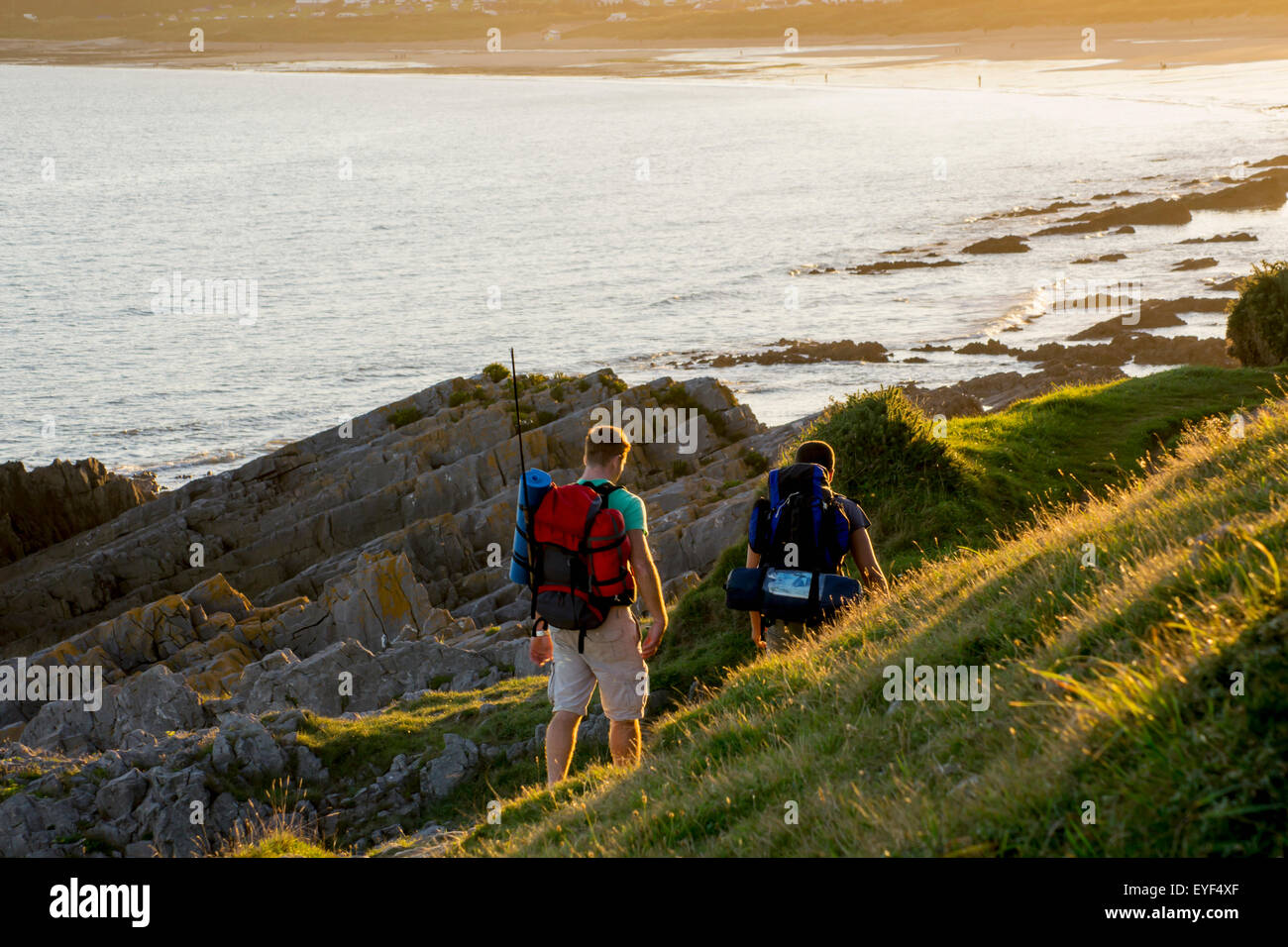 La Península de Gower; Swansea, Gales Foto de stock