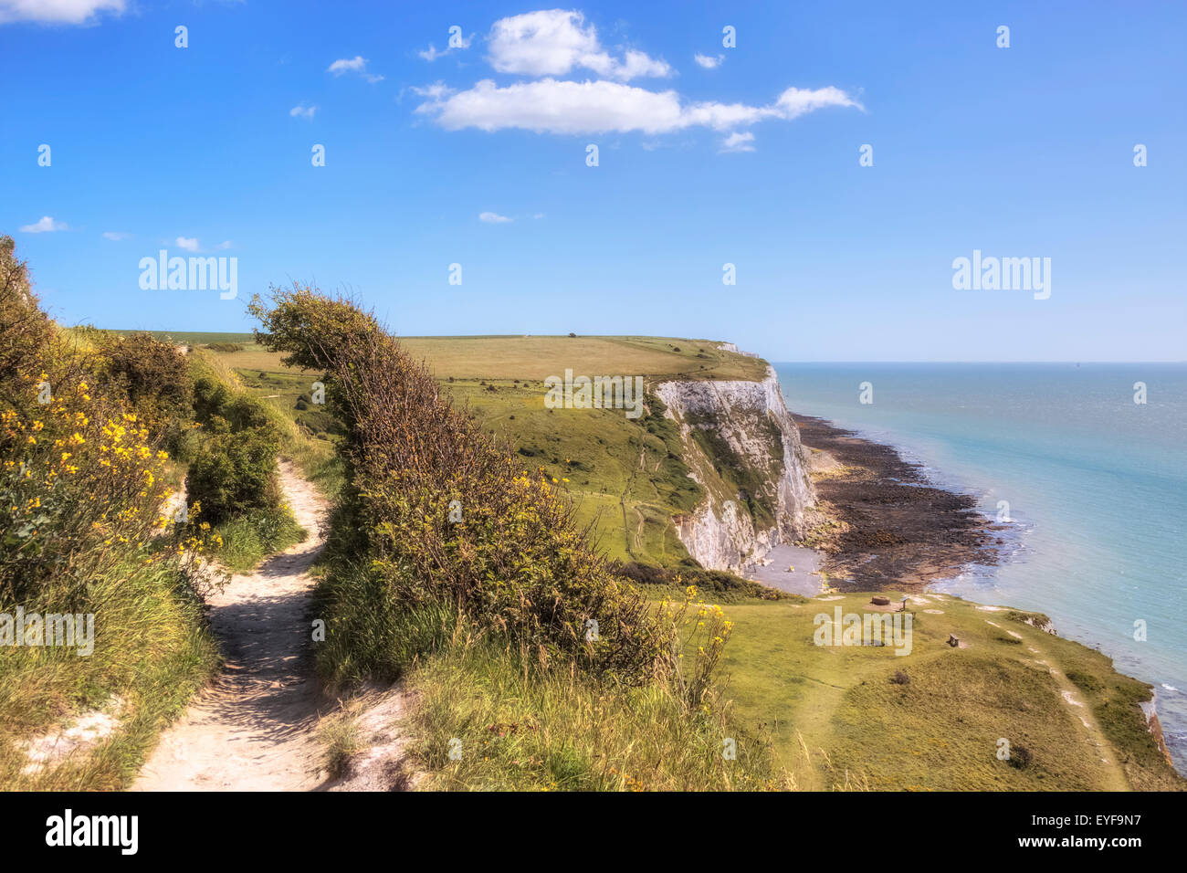 Acantilados Blancos de Dover, Dover, Kent, Inglaterra, Reino Unido Foto de stock