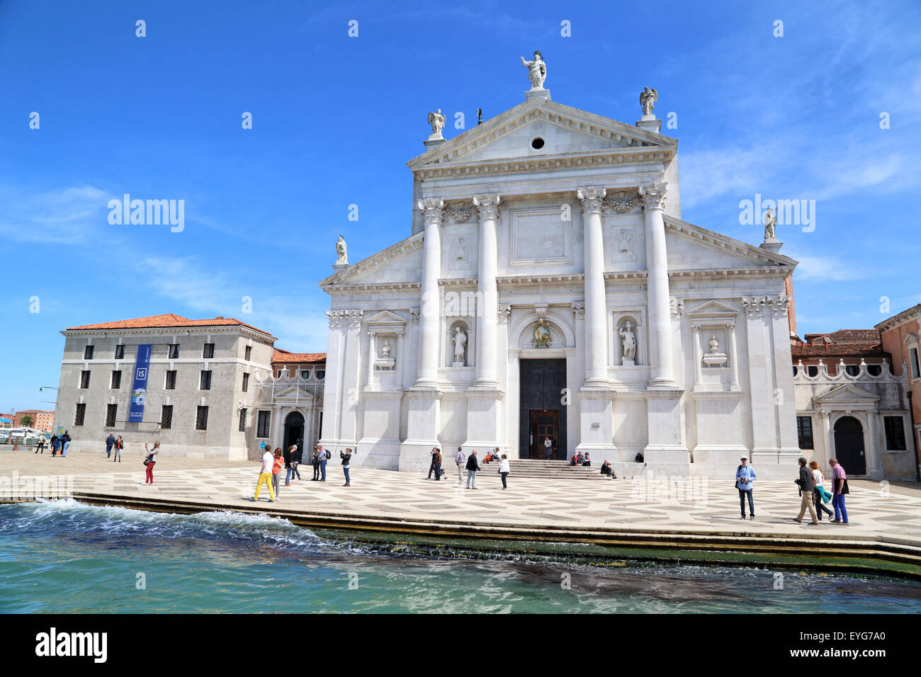 La Iglesia de San Giorgio Maggiore en la isla de San Giorgio, Venecia, Italia. Ti: Chiesa di San Giorgio Maggiore de Venecia, Italia. Foto de stock