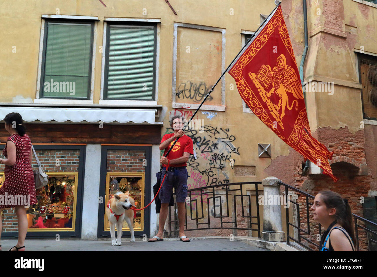 En el día de la República Veneciana patriótico (Festa della Repubblica) 2015 Foto de stock
