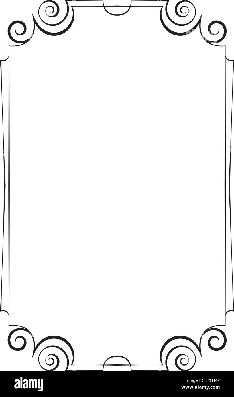 Vector elegante marco vertical sobre un fondo blanco Imagen Vector de stock  - Alamy