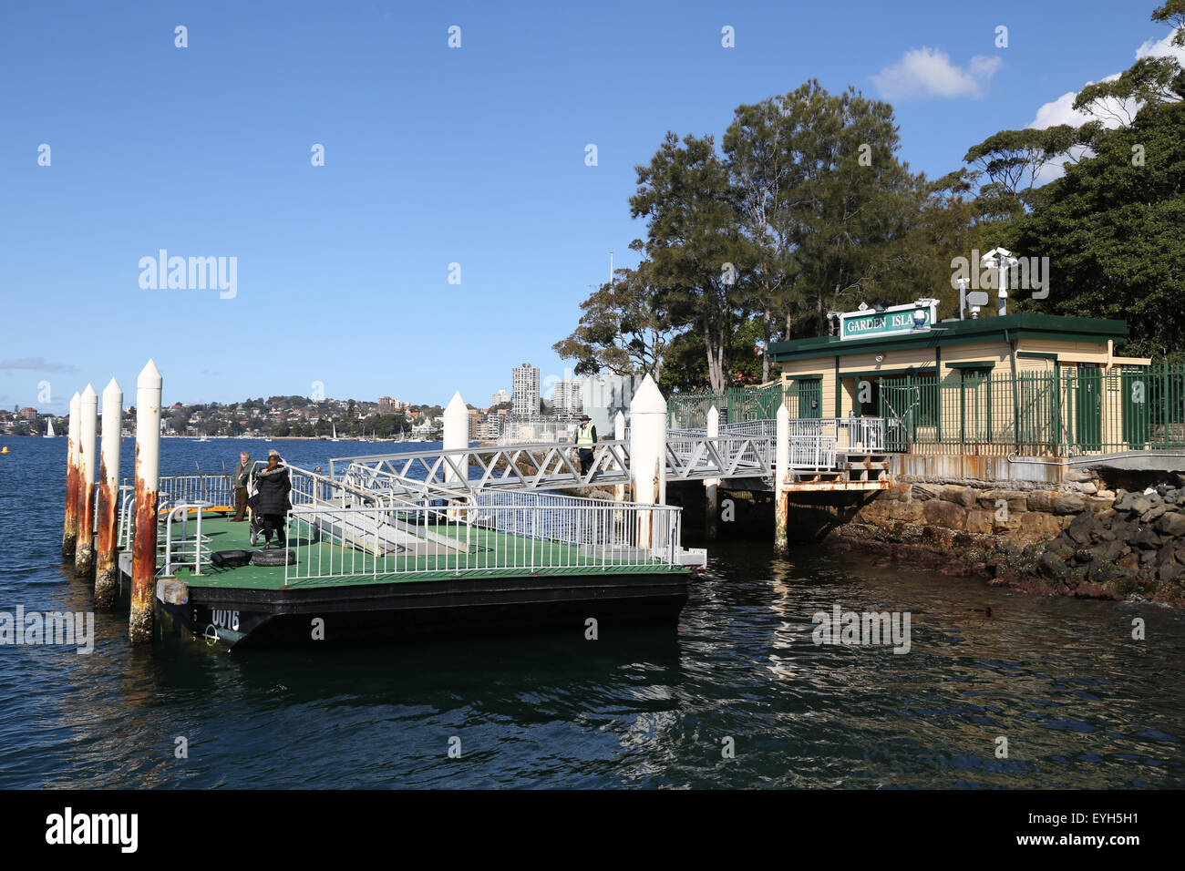 Garden Island Ferry Wharf en Sydney, Australia. Foto de stock