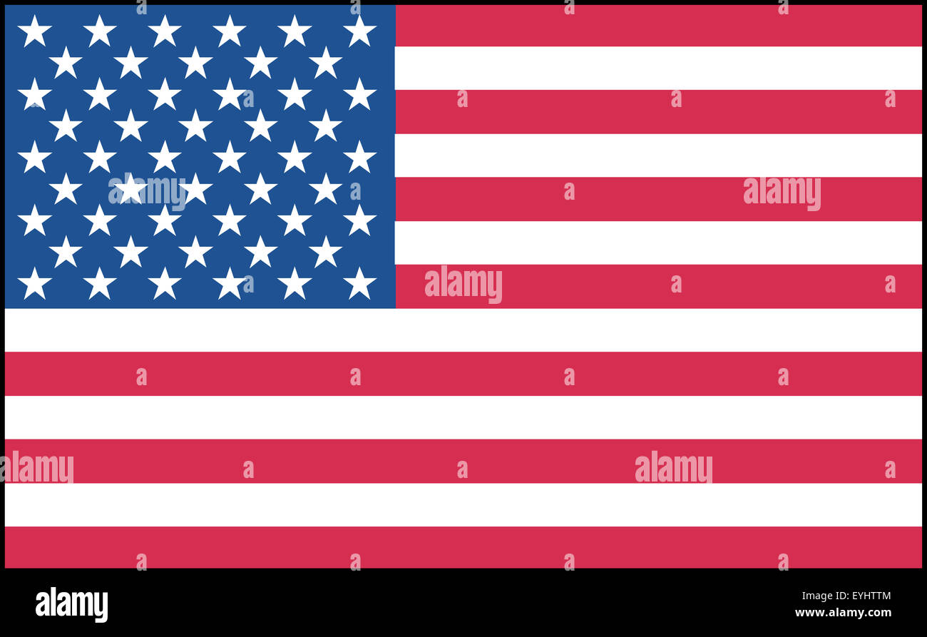 Fahne: Vereinigte Staaten von Amerika/ bandera: Estados Unidos de América. Foto de stock
