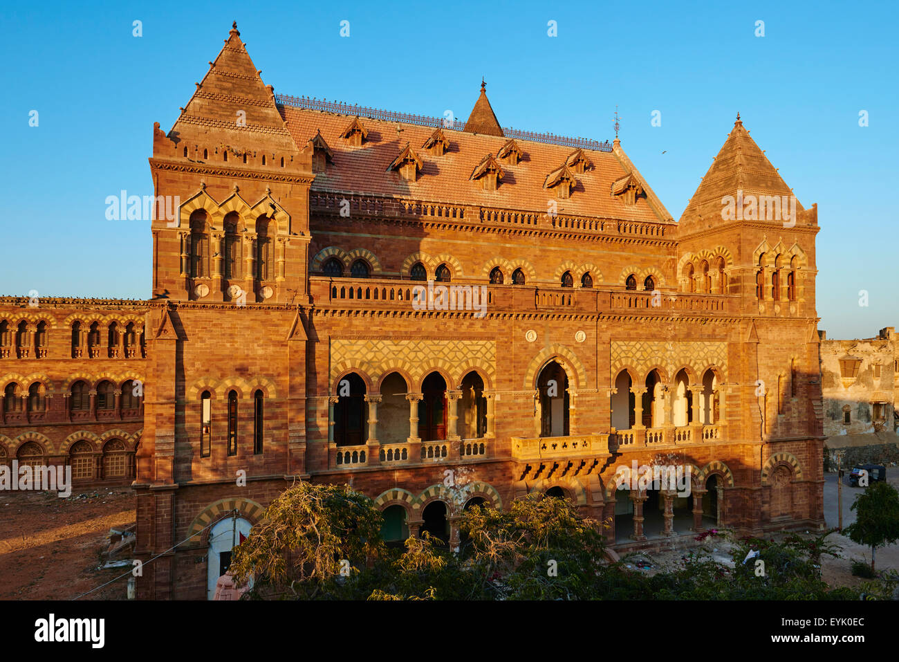Kutch, Gujarat, India, Bhuj, Darbargadh, Prag Mahal Foto de stock