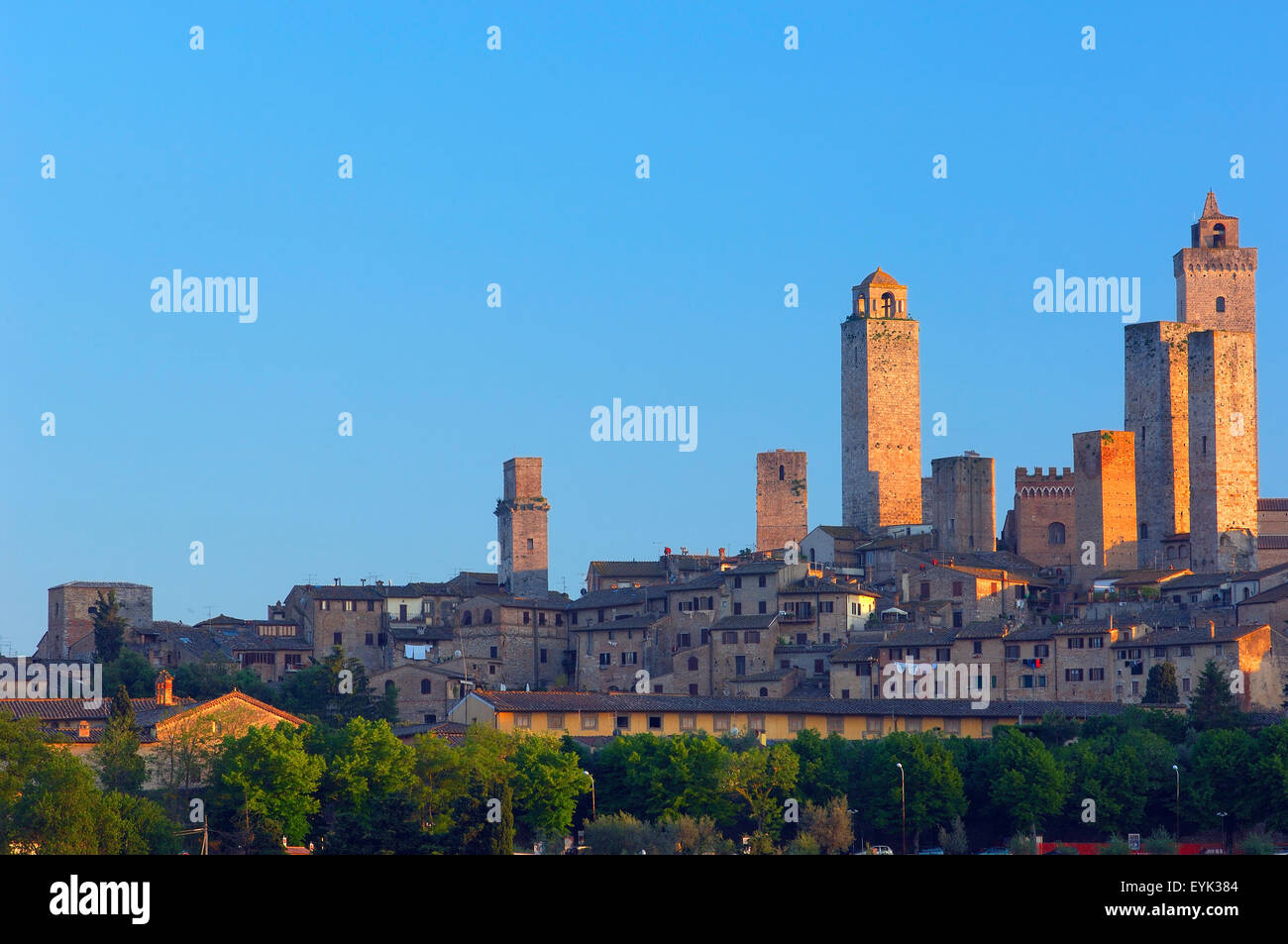 San Gimignano, Patrimonio Mundial de la UNESCO, Italia, Toscana, provincia Siena Foto de stock