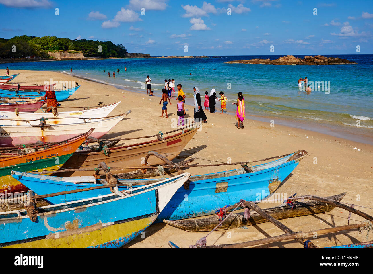 Sri Lanka, Ceilán, Provincia Oriental, en la costa oriental de la bahía, Trincomalee, Holandés, Trincomalee beach Foto de stock