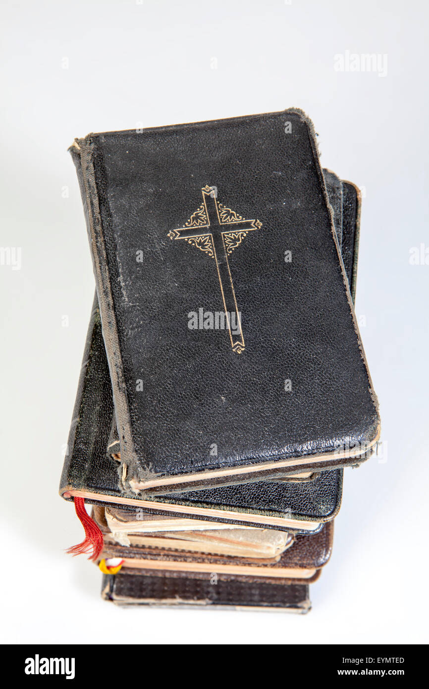 Viejos libros de oración Católica Foto de stock