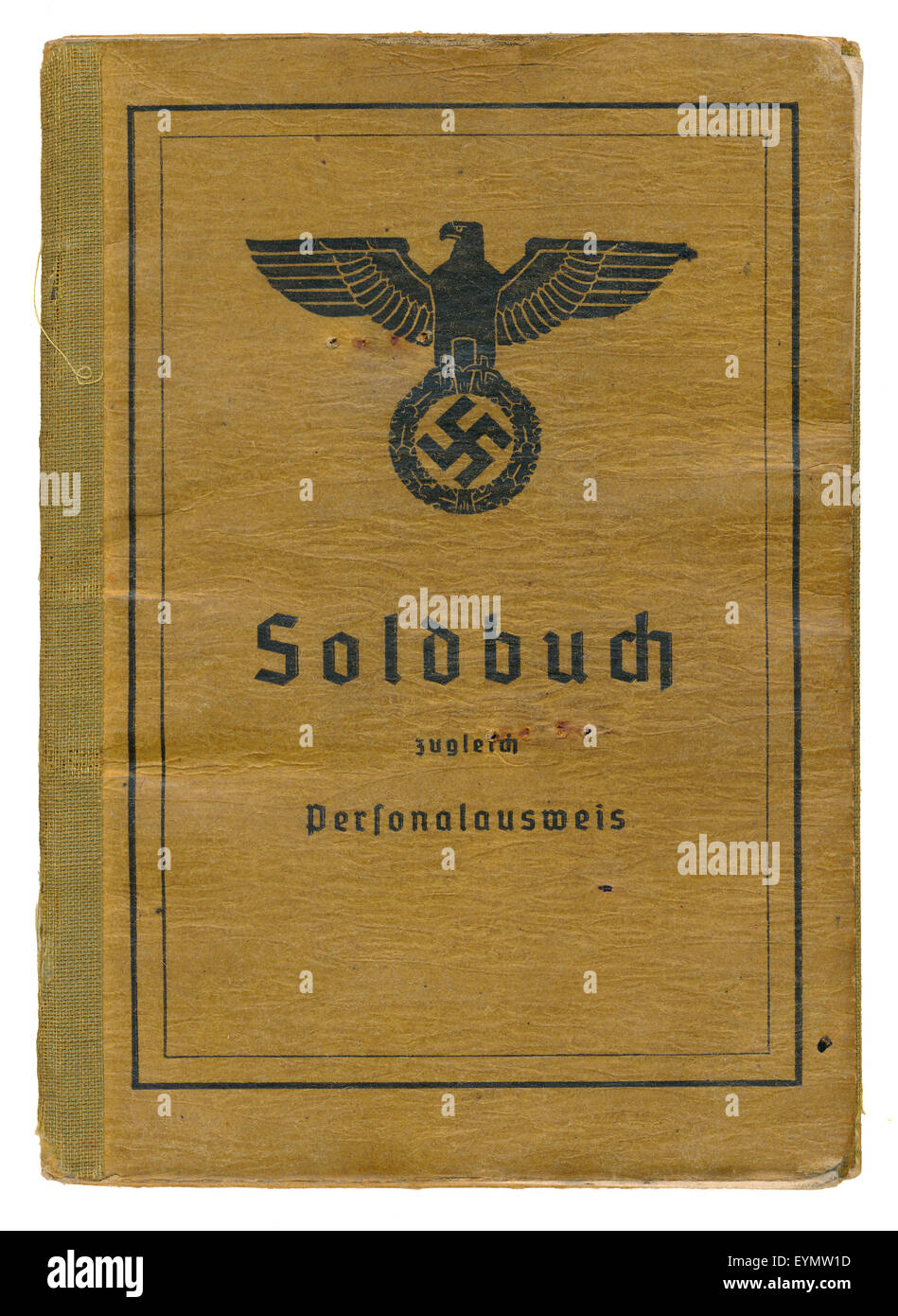Tarjeta de identidad de las Fuerzas Armadas alemanas, en 1943, el Imperio Alemán, Europa Foto de stock