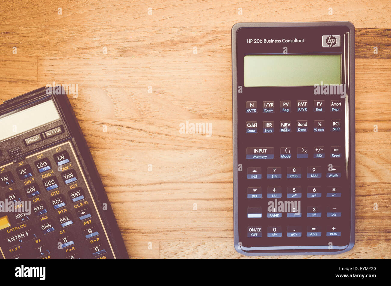 HP-41C y HP-20b serie programable de mano y calculadora financiera  calculadora expandible Fotografía de stock - Alamy