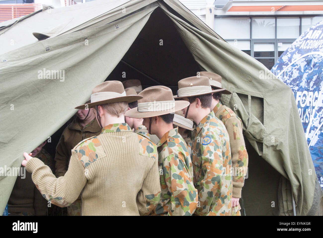Los cadetes del ejército muchacho australiano en Sydney Military Tattoo,Australia Foto de stock