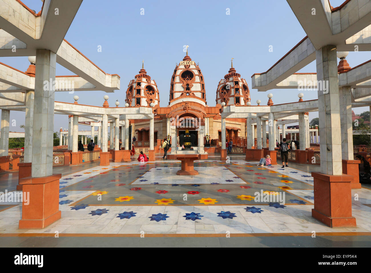 Nueva Delhi, templo Hare Krishna, India Foto de stock