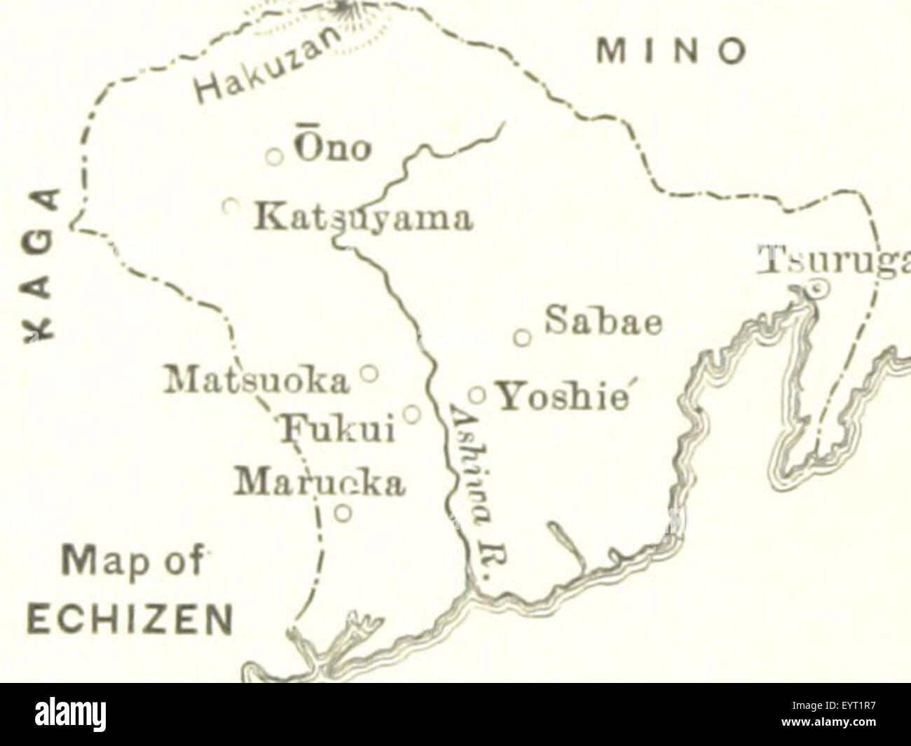 Mapa '.' extraído de Flickr 11116308875 ID imagen tomada de la página 24 de "El Libro del Imperio Mikado Foto de stock